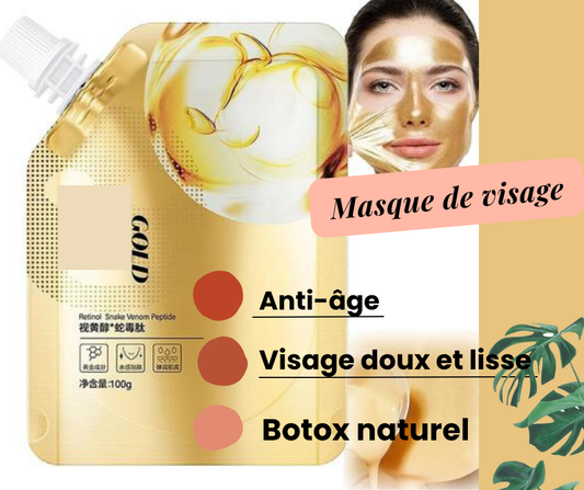 Masque au Rétinol et Peptide d'Or, Hydratant, Anti-âge,