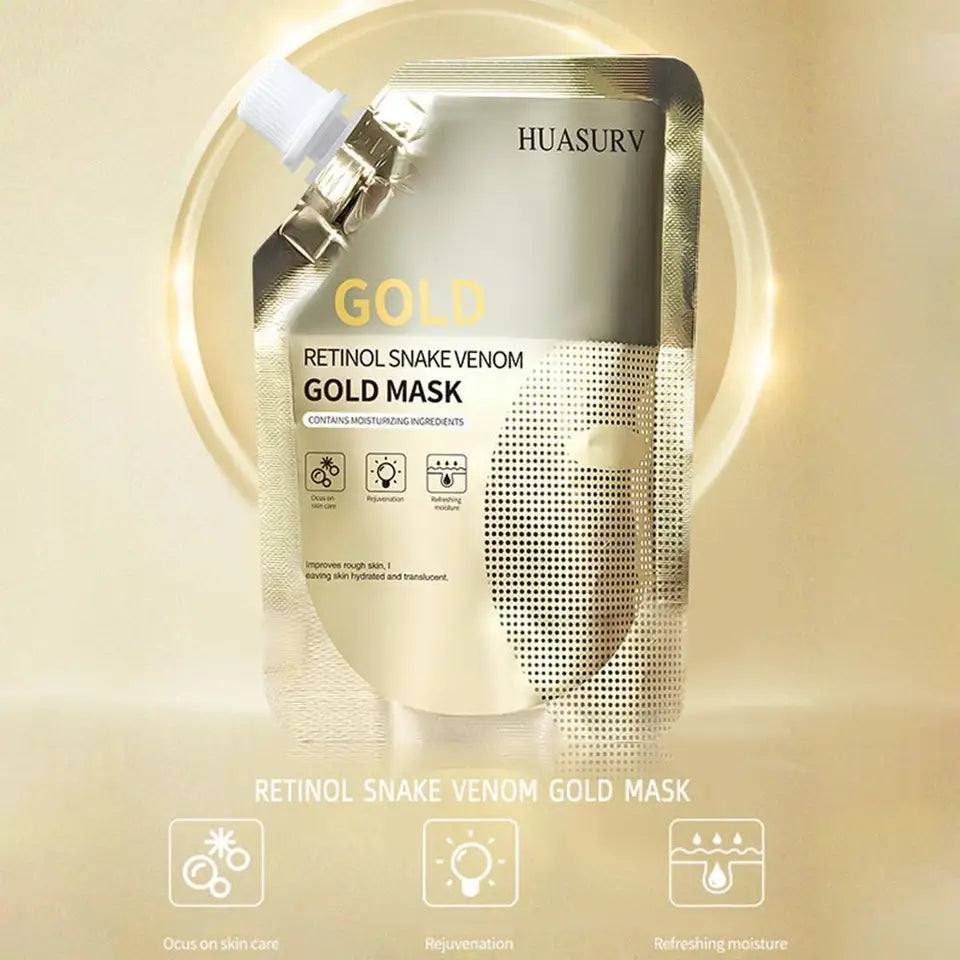 Masque au Rétinol et Peptide d'Or, Hydratant, Anti-âge,